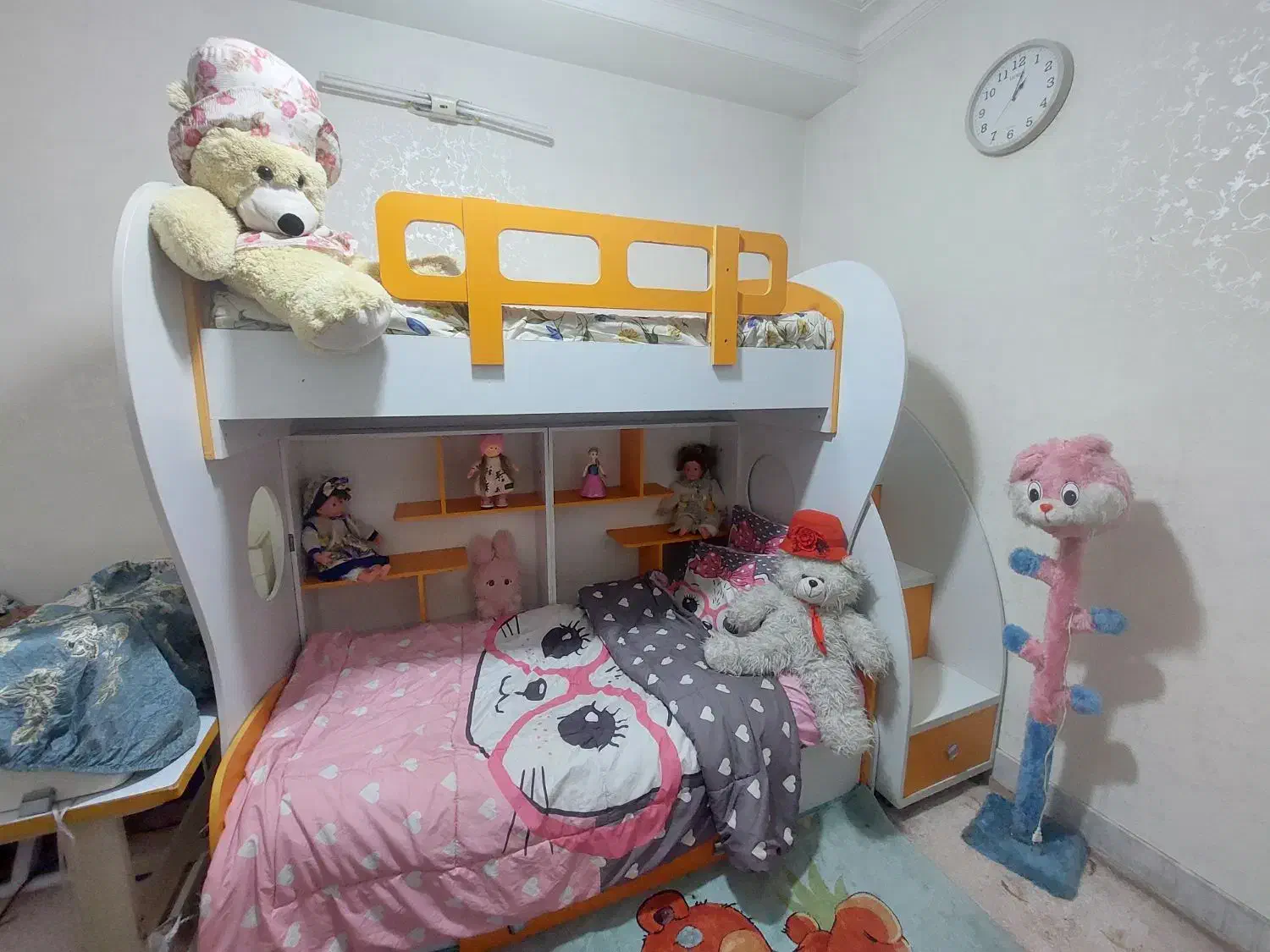 تخت دو طبقه نوجوان ام دی اف|تخت و سرویس خواب|قم, باجک سه|دیوار