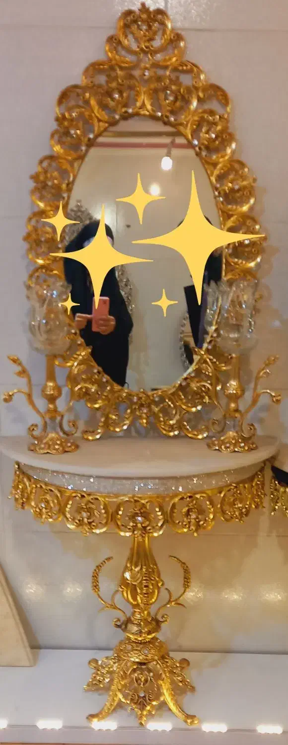 آینه و شمعدانی|صنایع دستی و سایر لوازم تزئینی|نیشابور, امام خمینی|دیوار