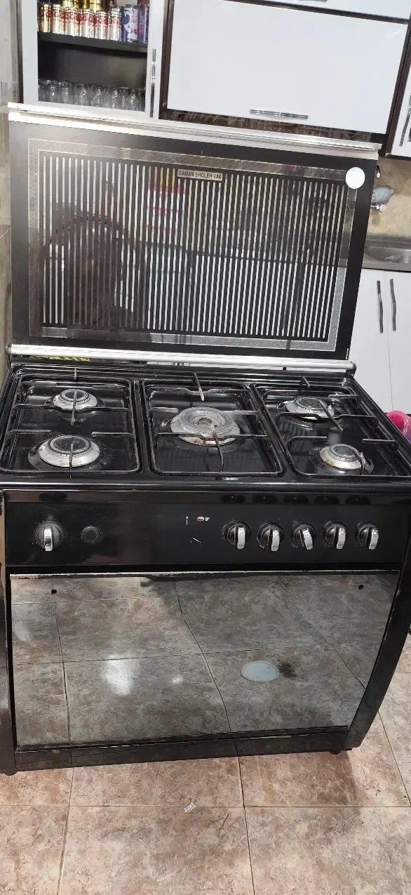 %گاز پنج شعله در حد نو فندک دار طرح فر %|اجاق گاز و لوازم برقی پخت‌وپز|داراب, |دیوار