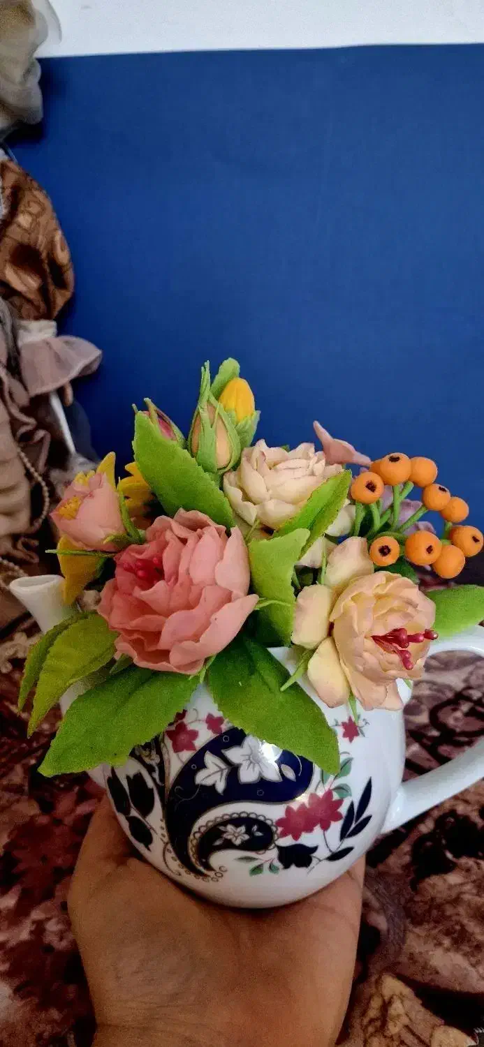 قوری گل انعطاف کاملا کار دست|صنایع دستی و سایر لوازم تزئینی|شیراز, منطقه هوایی شهید دوران|دیوار