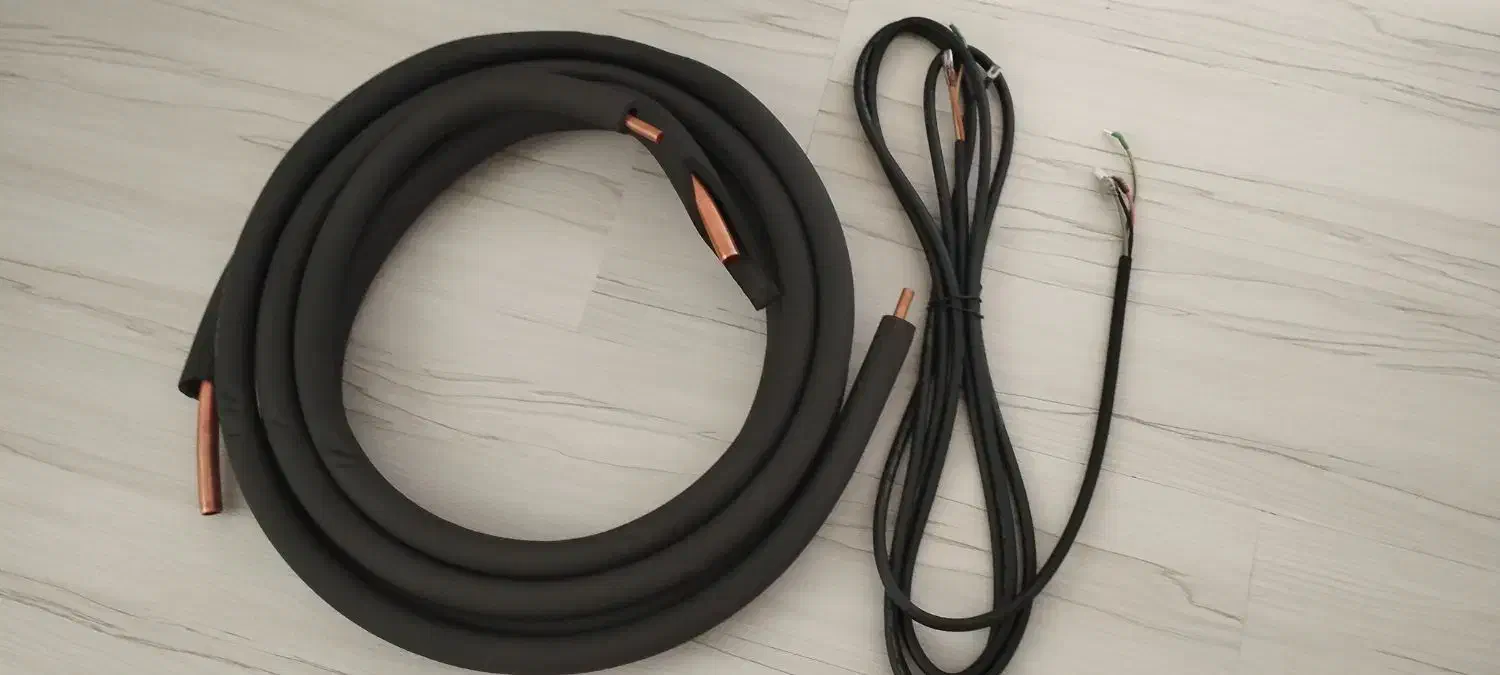 لوله مسی فابریکی صفر،به همراه کابل|کولر گازی و فنکوئل|شفت, |دیوار