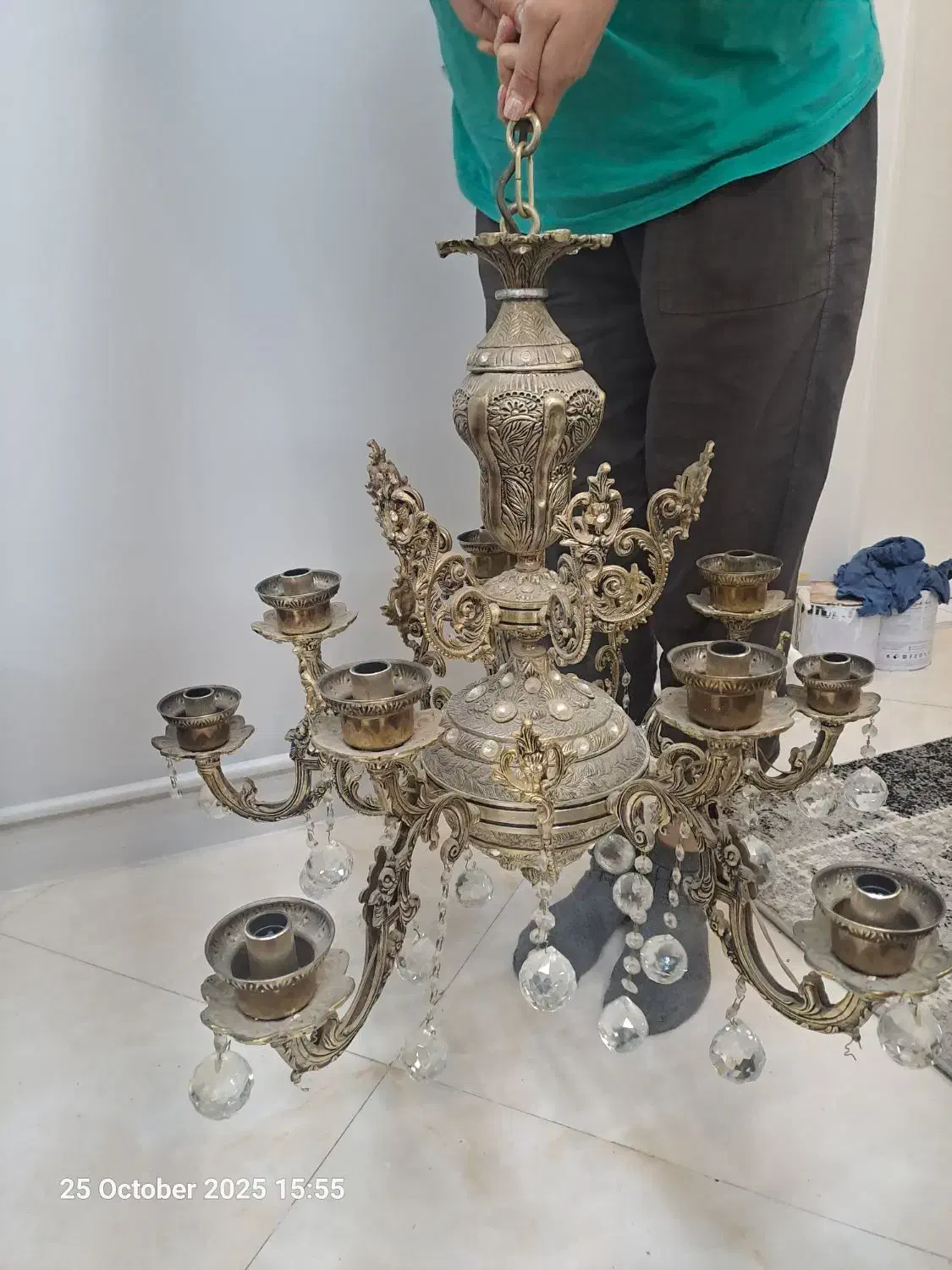 لوستر برنز سنگین|لوستر و چراغ آویز|کرج, گوهردشت|دیوار