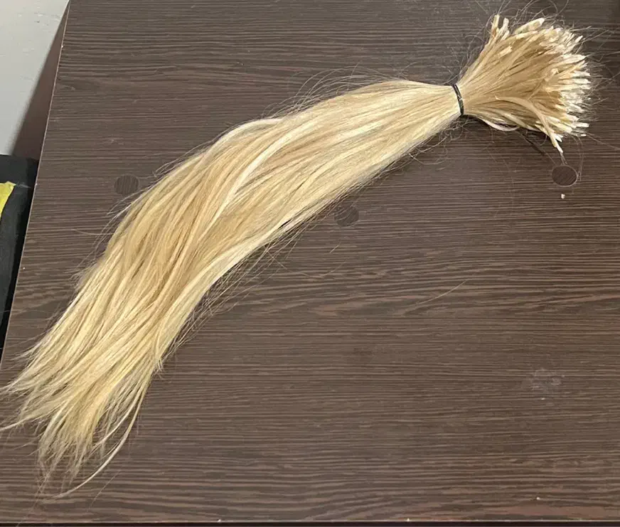 موی طبیعی ابریشمی ۴۰ سانت رنگ شده بلوند ۲۵۰ شاخه|آرایشی، بهداشتی، درمانی|مراغه, |دیوار