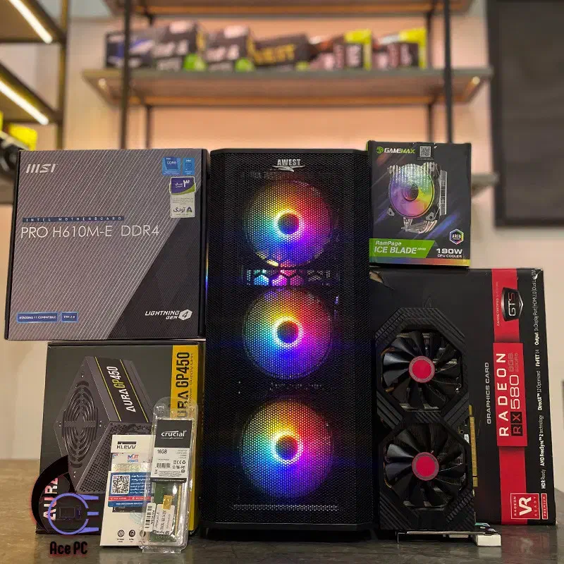 سیستم کامپیوتر کامل حرفه ای مخصوص بازی نسل13|رایانه رومیزی|مشهد, راهنمایی|دیوار