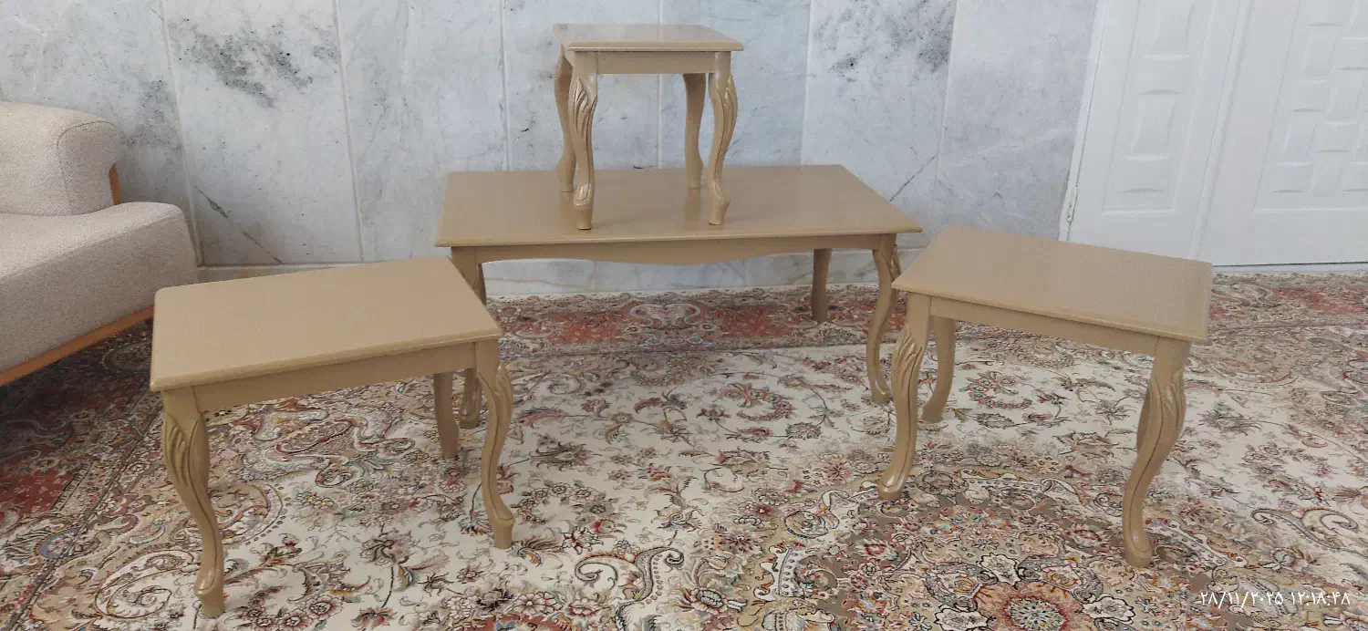 میز عسلی و میز تلویزیون چوب دست ساز|مبلمان خانگی و میز عسلی|قائن, |دیوار