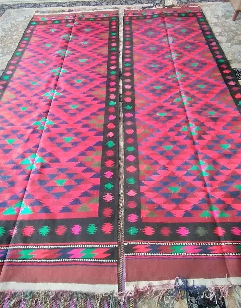 2عددگلیم فرش دستباف|گلیم، جاجیم، گبه|مشکین‌دشت, |دیوار