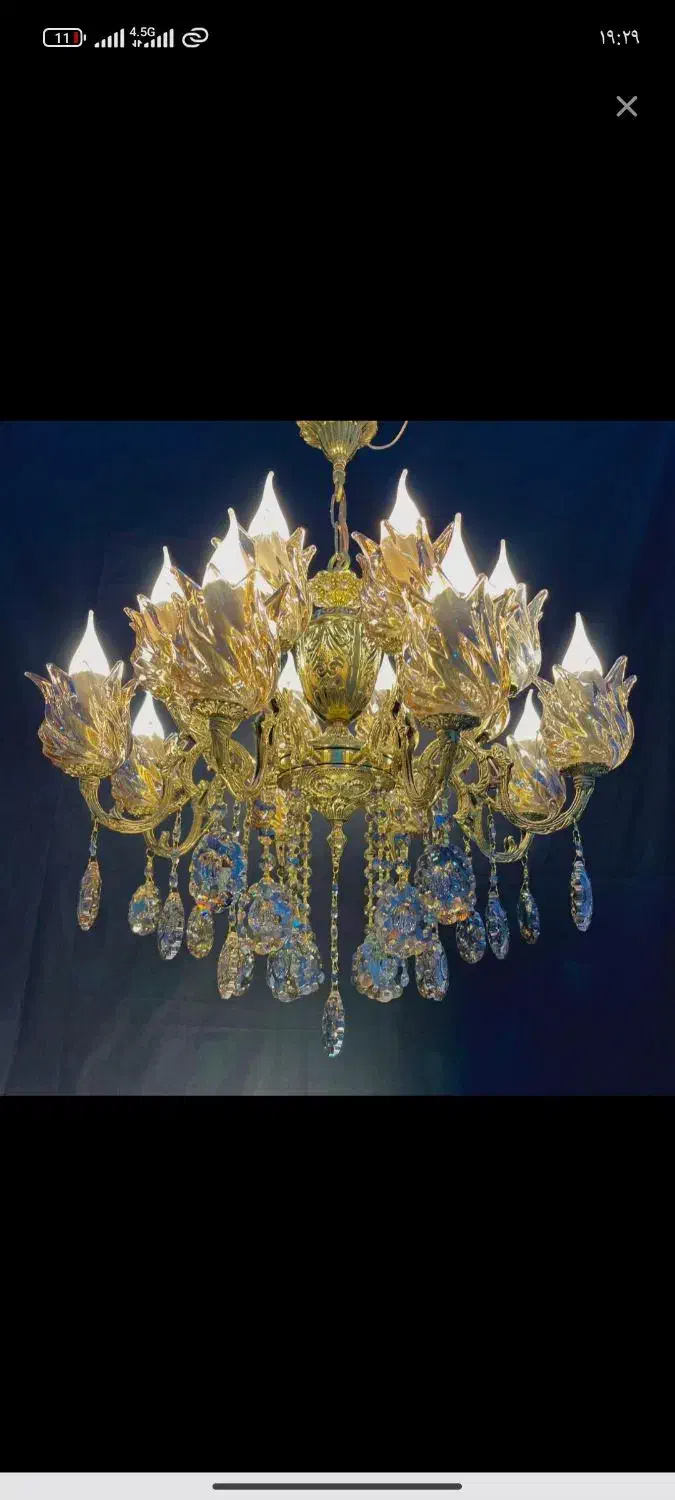 لوستر 16شعله|لوستر و چراغ آویز|قرچک, میرزائی جنوبی|دیوار