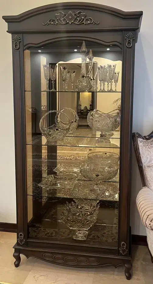 بوفه تمام چوب ۴ طبقه در حد نو|بوفه، ویترین، کنسول|رودهن, |دیوار