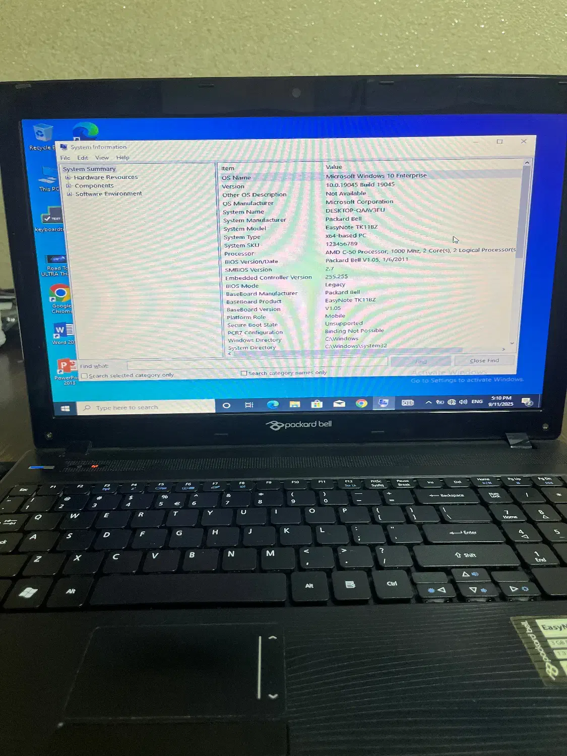 لپتاپ  packard bell|رایانه همراه|تهران, جمهوری|دیوار