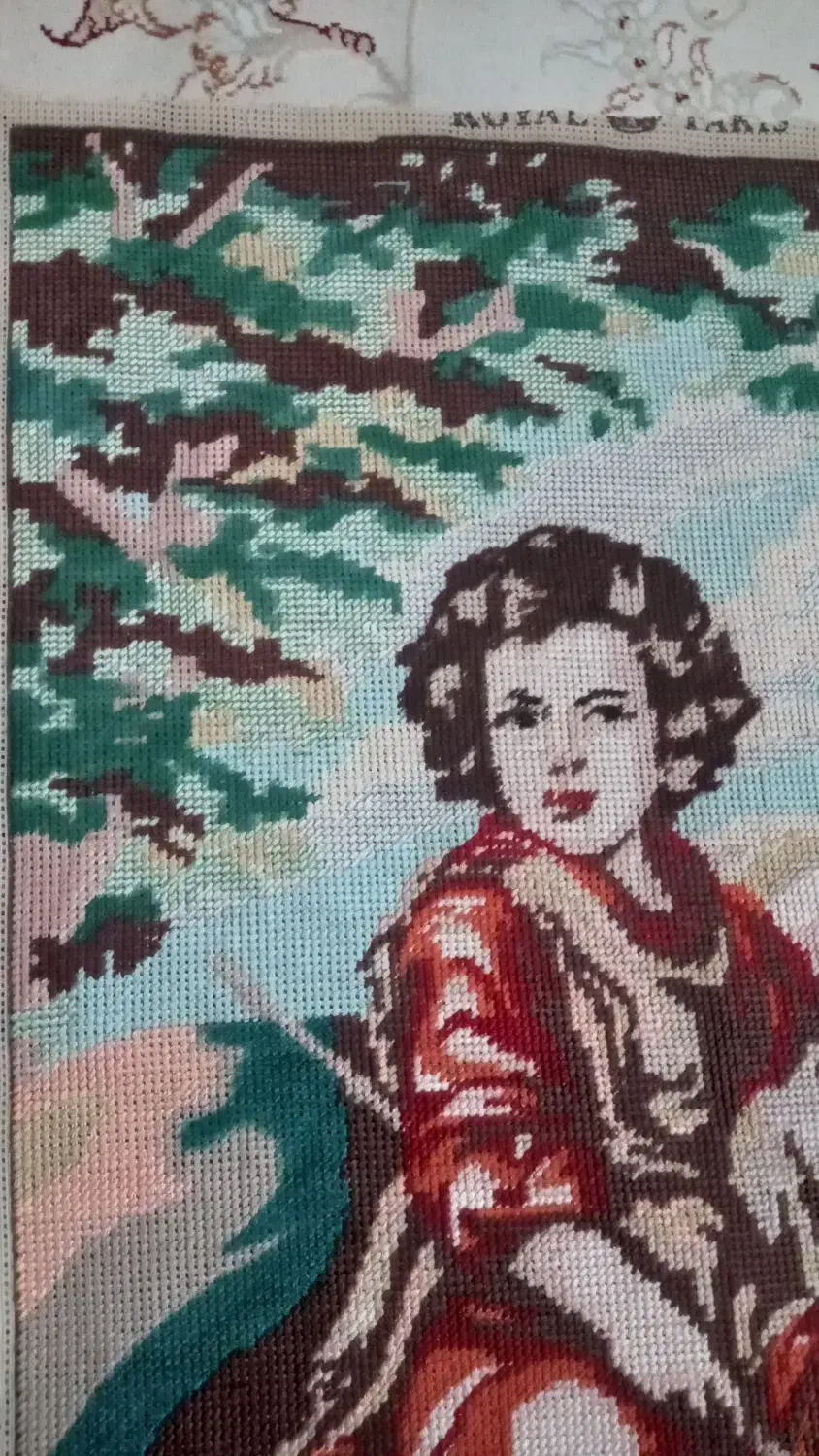 کوبلن قدیمی نوستالژی دوخته شده وخام|تابلو، نقاشی، عکس|اردبیل, |دیوار