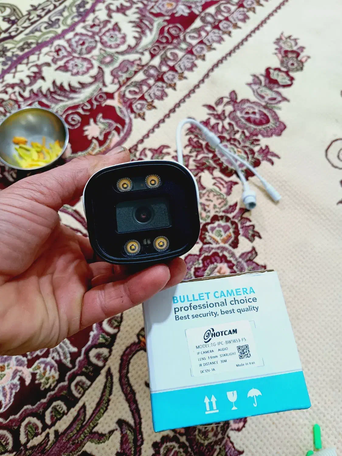 دوربین مداربسته ضبط صدا با 30 متر سیم|دوربین مداربسته|کلیبر, |دیوار