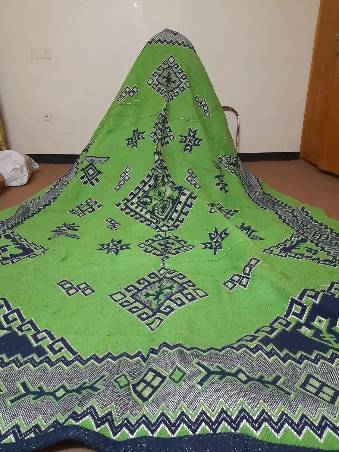 گلیم قدیمی|گلیم، جاجیم، گبه|اهواز, کمپلو جنوبی|دیوار