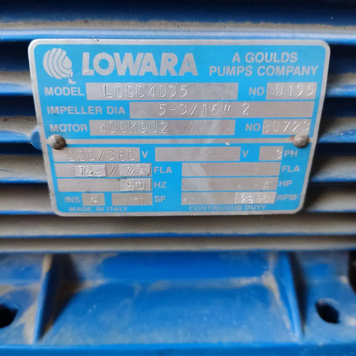 پمپ لوارا ایتالیا - استیل|ماشینآلات صنعتی|گرمدره, |دیوار