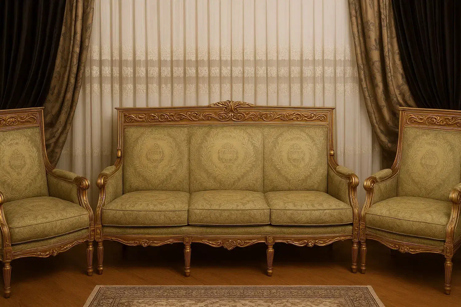 مبل سلطنتی ۹ نفره|مبلمان خانگی و میز عسلی|میاندوآب, |دیوار