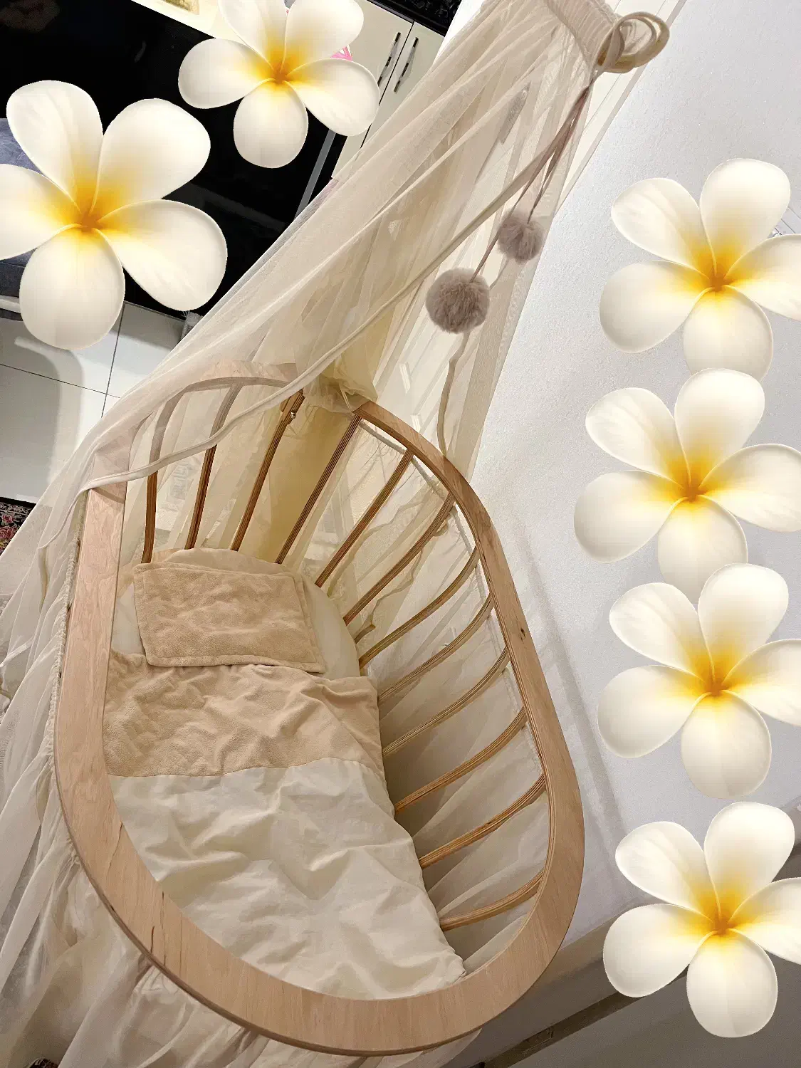 گهواره کنارتختی همراه با پشه بند و سرویس خواب|تخت و سرویس خواب|تهران, خلیج فارس|دیوار