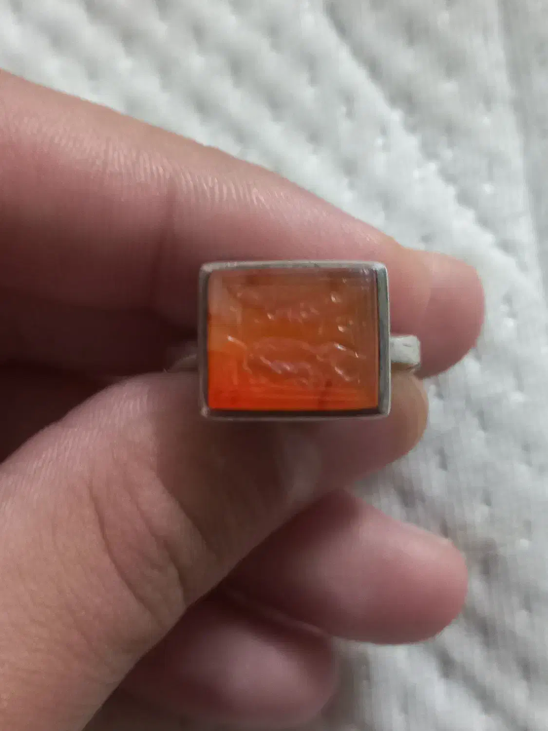 انگشتر خطی یمنی کهنه|جواهرات|قم, زاویه|دیوار