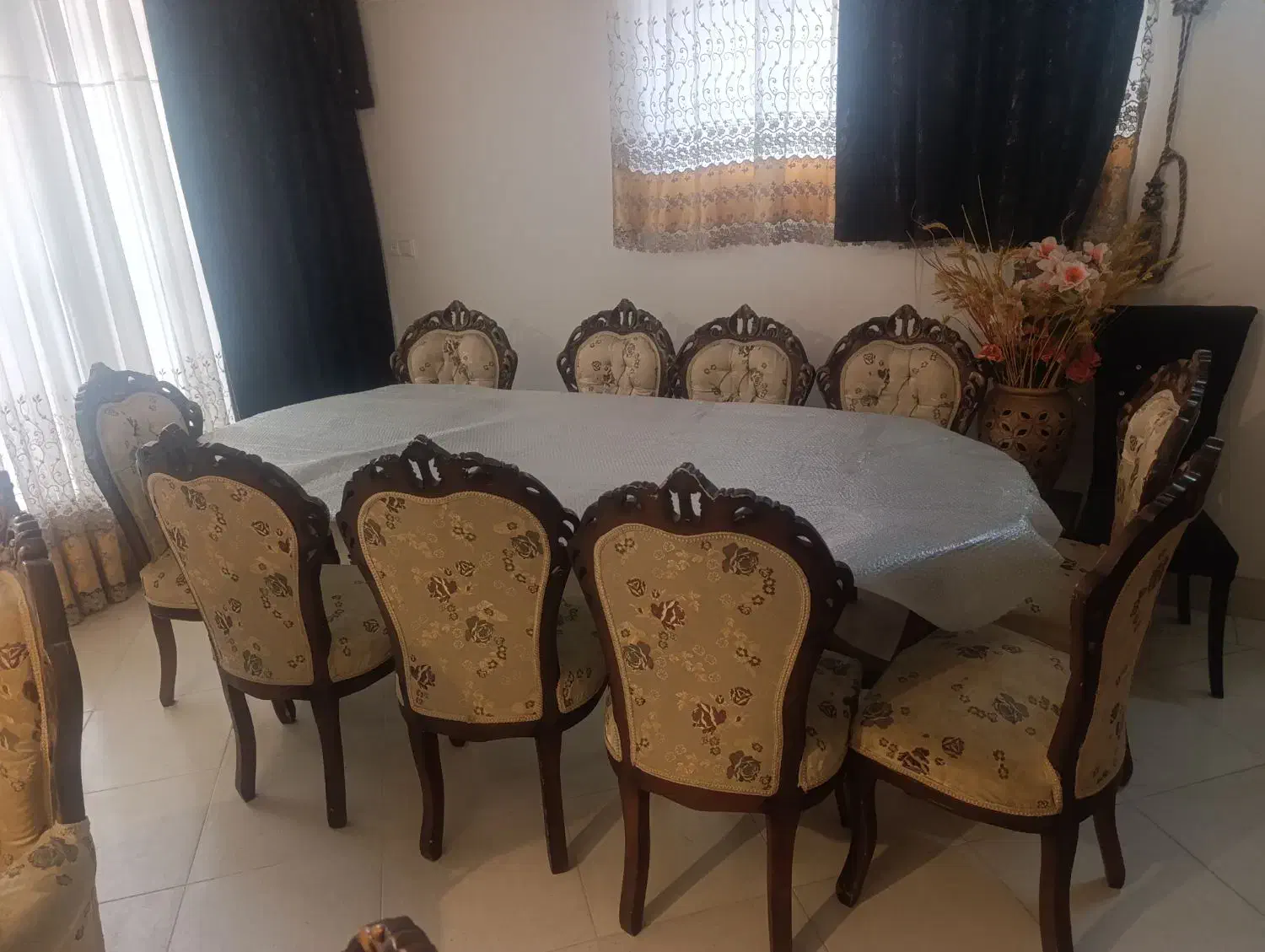 میز ناهار خوری شیشه ای 8نفره|میز و صندلی غذاخوری|مرودشت, ابوذر شمالی‎|دیوار