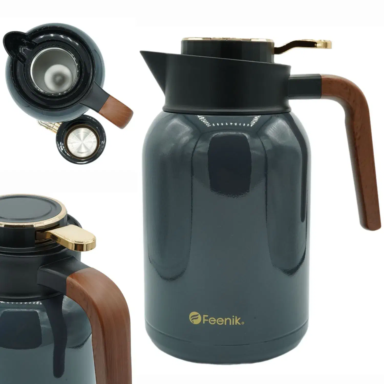 فلاسک 2 لیتر دسته چوبی شاسی دار برند فینیک|کوهنوردی و کمپینگ|بانه, |دیوار