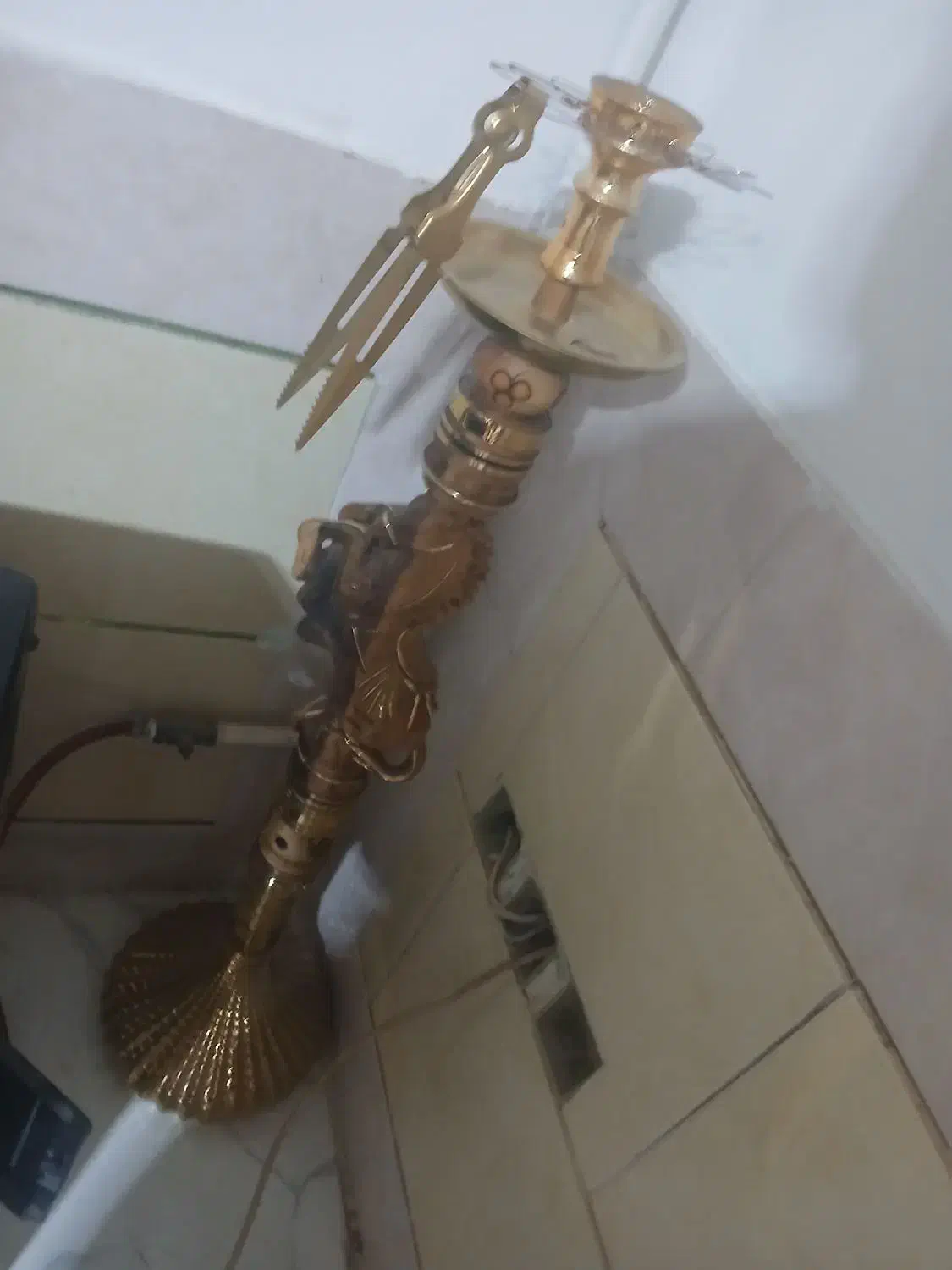 قلیون نوی نو طمع نخورده با امیرو شلنگ مخملی زرد|کلکسیون و سرگرمی|بم, |دیوار