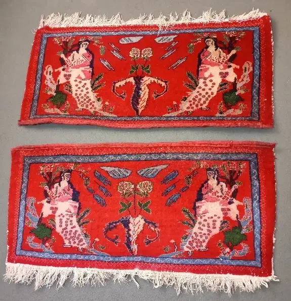 یک جفت پادری دست باف|پادری|اسفراین, |دیوار