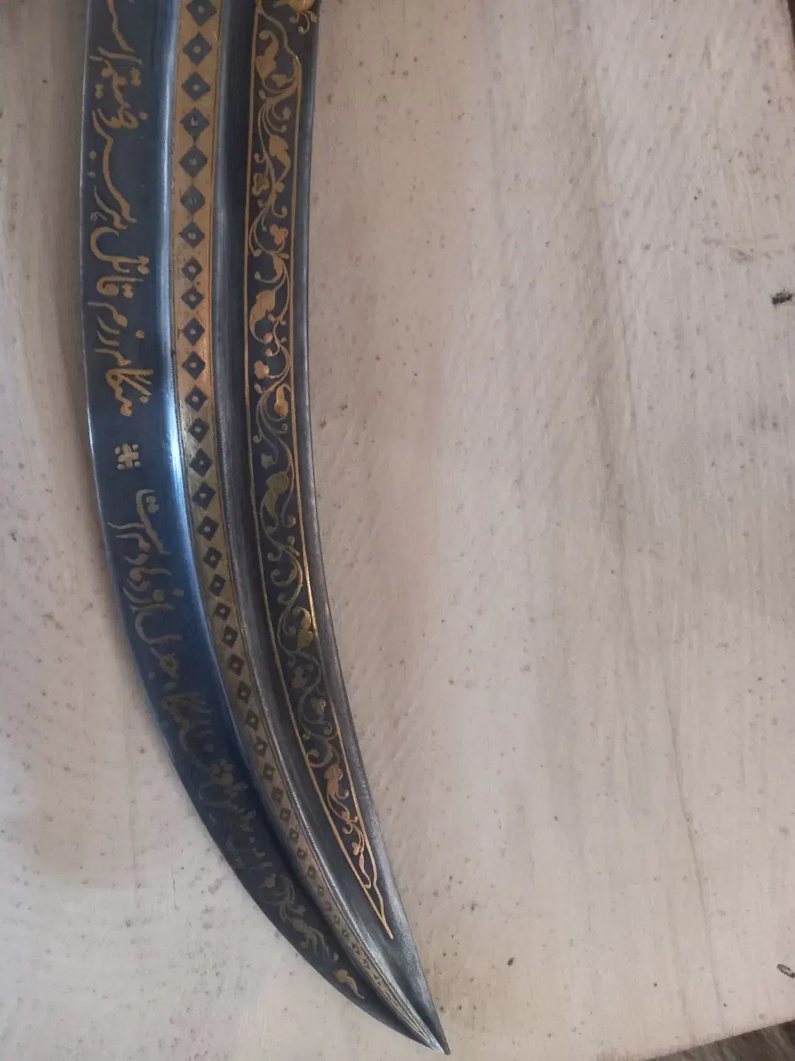 خنجر طلا کوب|کلکسیون اشیاء عتیقه|زنجان, |دیوار