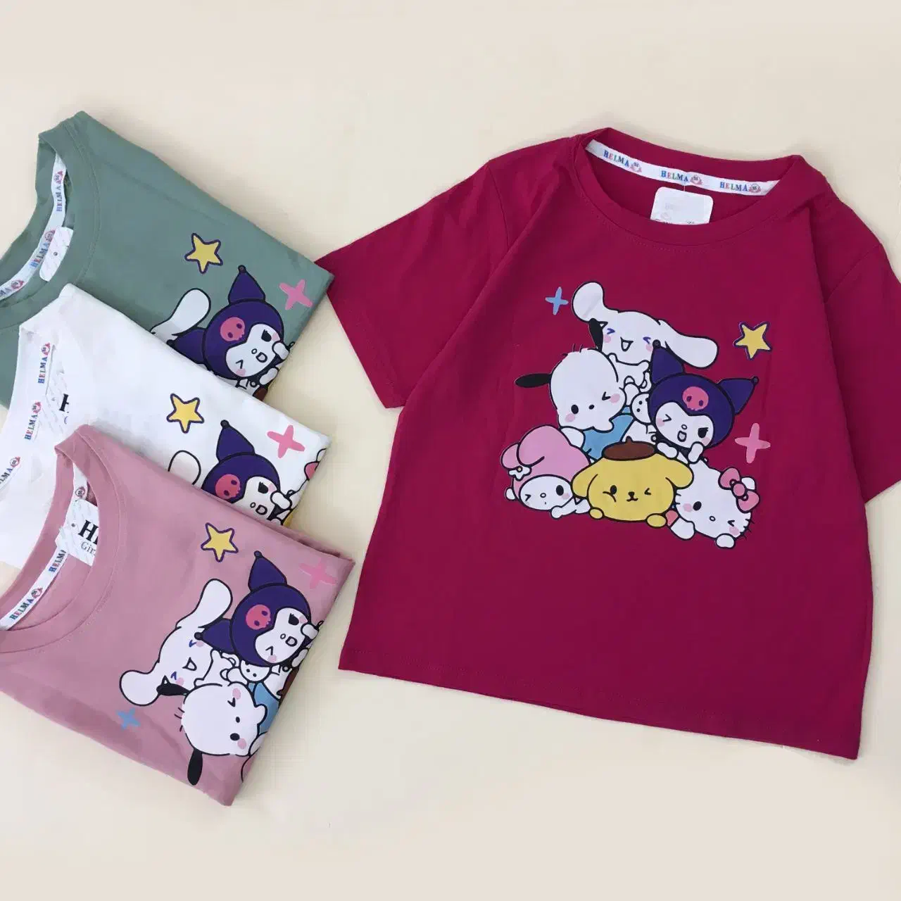 تیشرت کراپ دخترانه طرح لبوبو و کرومی سایز ۴۵ تا ۶۵|کفش و لباس بچه|اصفهان, کوی امیریه|دیوار