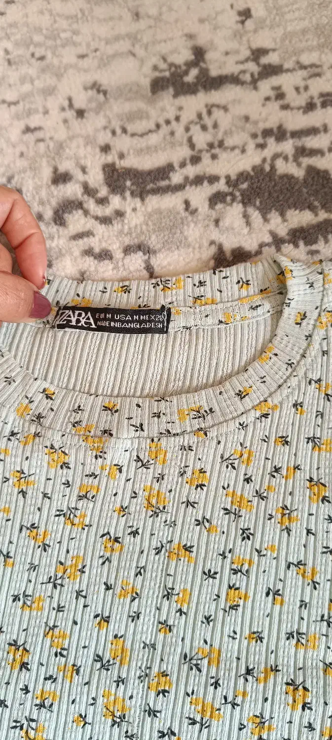 کراپ تاپ زارا zara|لباس|رشت, پیله داربن|دیوار