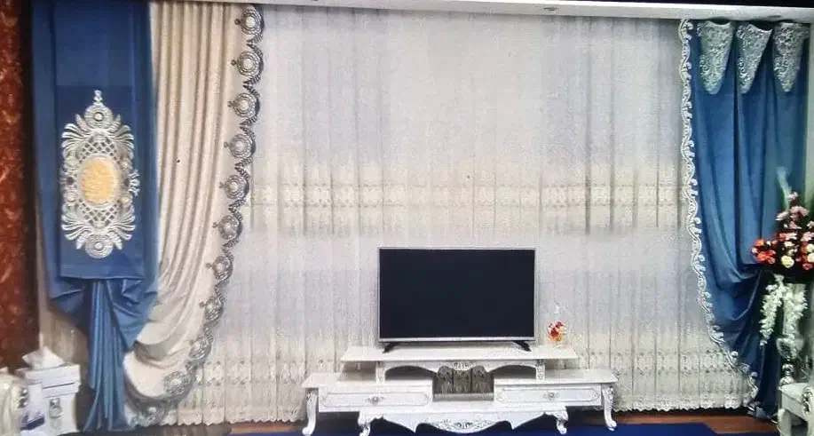 پرده  نوی نو۴مترونیم باسه تا والان مخمل‌ بازیرپرده|پرده، رانر، رومیزی|ازنا, |دیوار