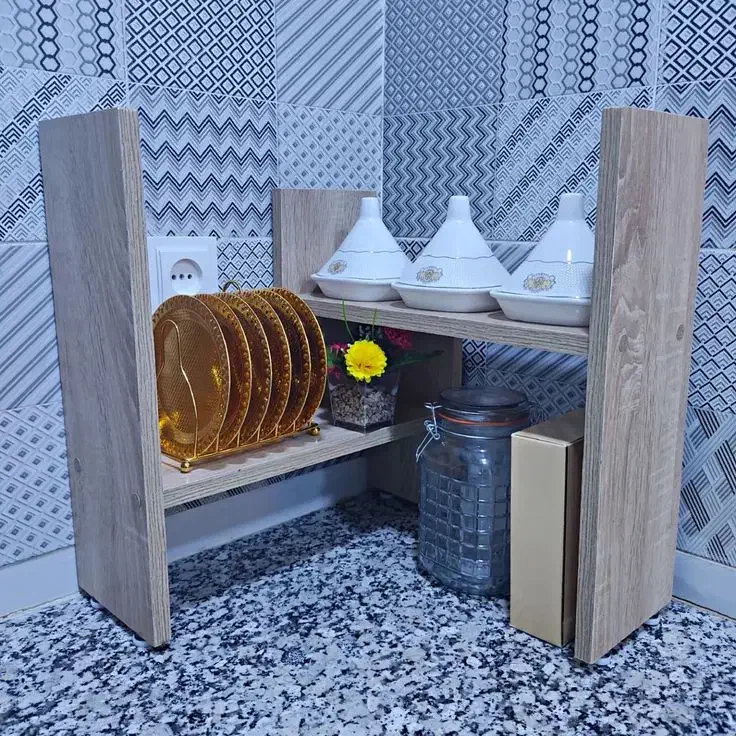 استند و شلف ادویه نظم دهنده|آب‌چکان و نظم‌دهنده ظروف|اسلام‌شهر, شهرک واوان|دیوار