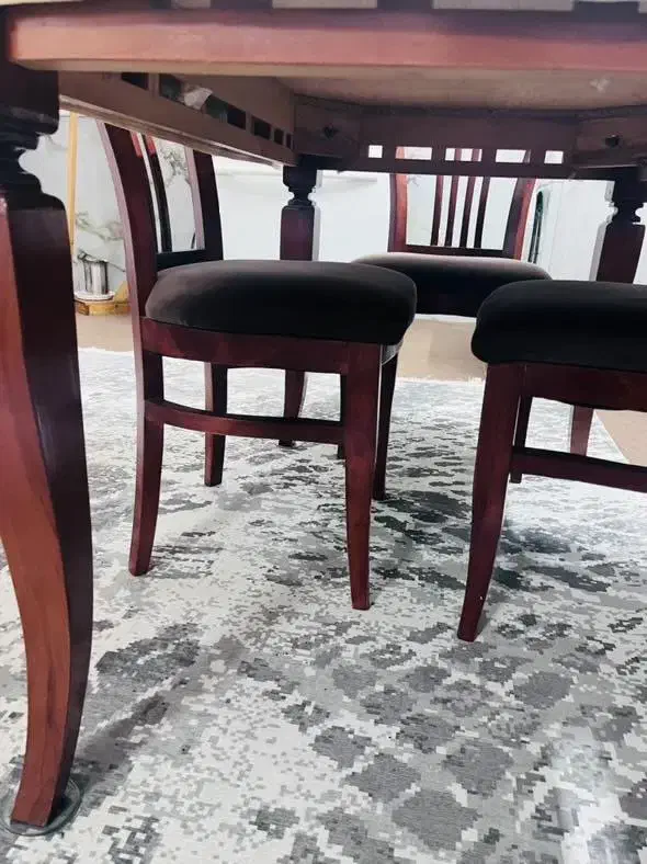 میز غذا خوری چهار نفره چوبی|میز و صندلی غذاخوری|لنجان, |دیوار