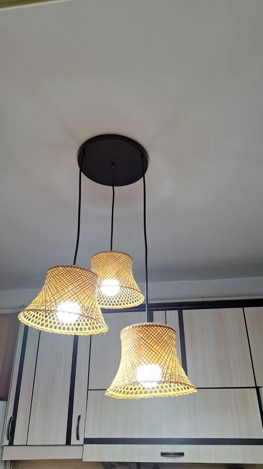 لوستر حصیری|لوستر و چراغ آویز|بانه, |دیوار