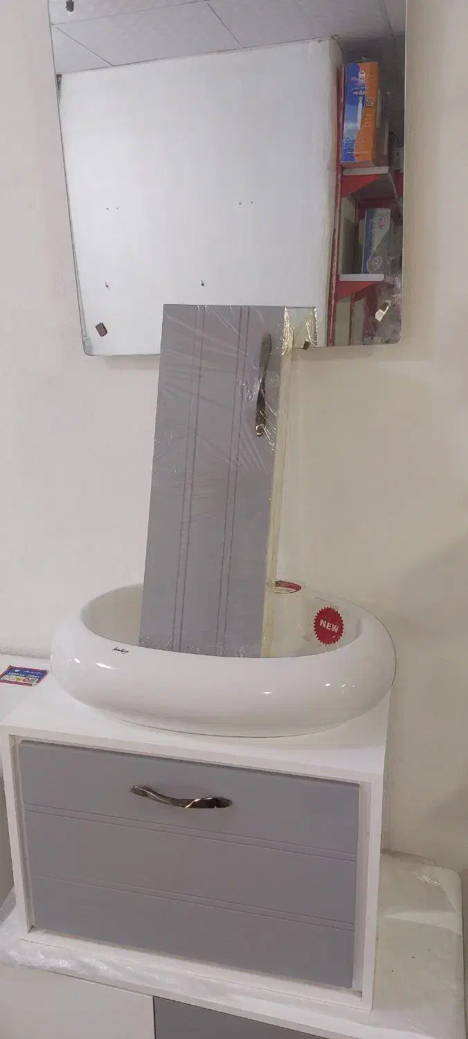 ست ۴ تیکه روشویی کابینی|لوازم سرویس بهداشتی|آبدانان, |دیوار