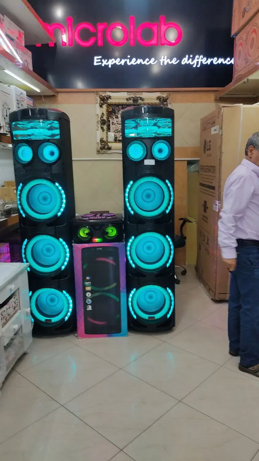 اسپیکر پارتی باکس سیستم صوتی میکرولب|سیستم صوتی خانگی|پاکدشت, پاکدشت (مامازند)|دیوار