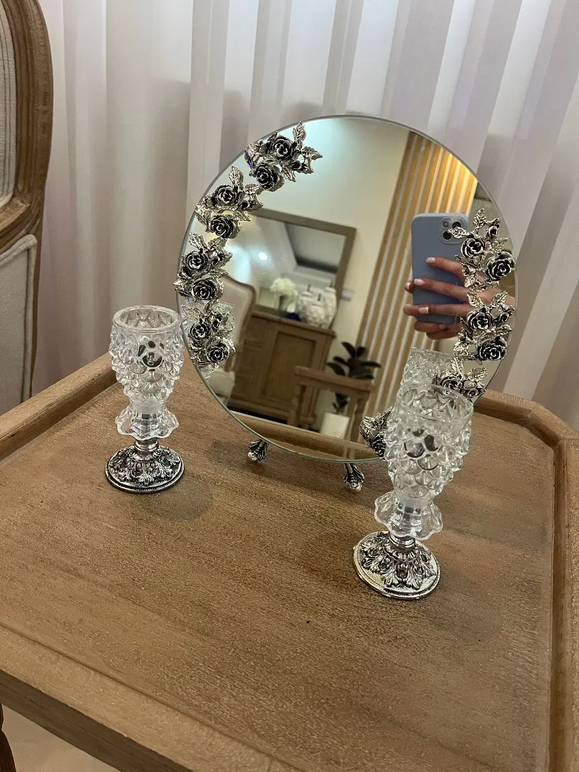 آیینه و شمدان نو|صنایع دستی و سایر لوازم تزئینی|تهران, باغ فیض|دیوار