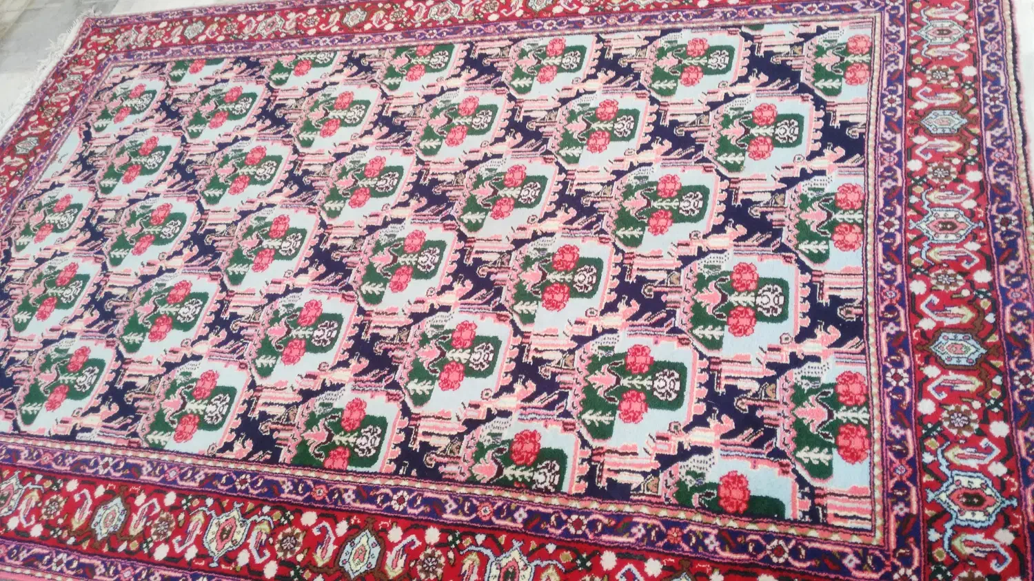 فرش دستباف پرده ای نقشه بیجار|فرش|سنندج, |دیوار