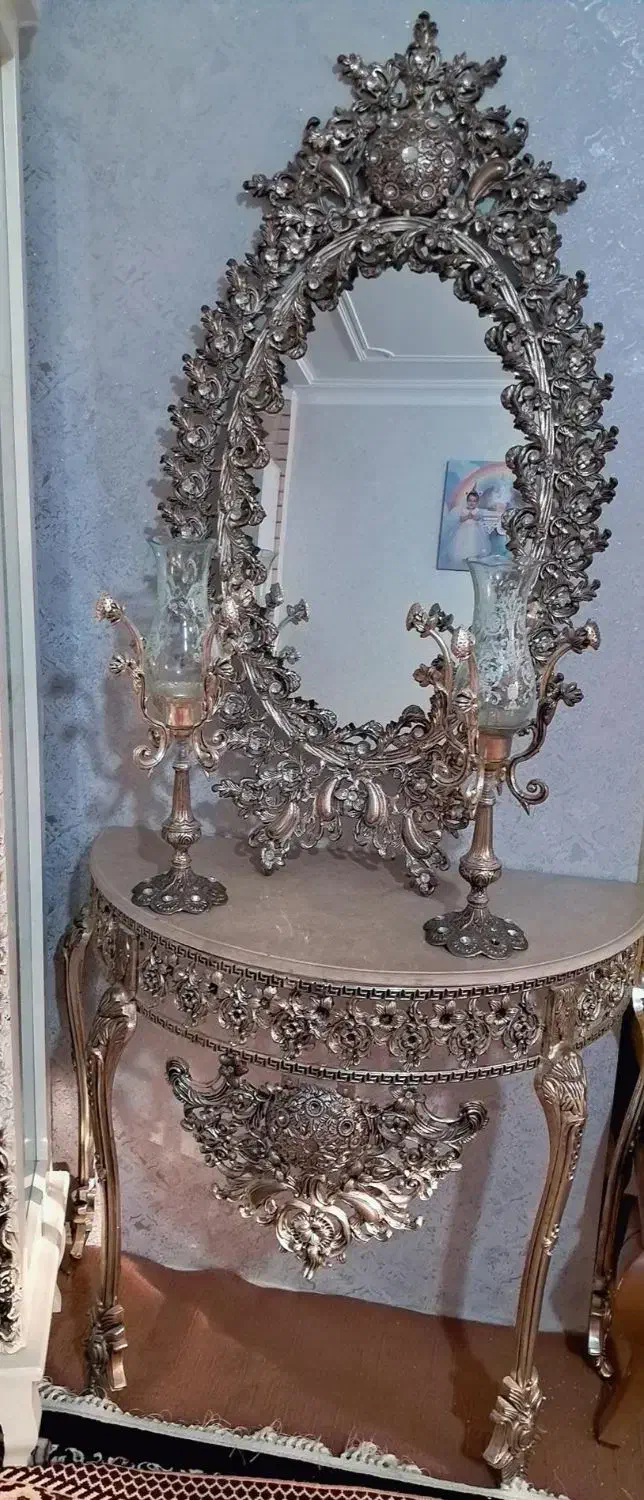 آینه شمدان کنسول|بوفه، ویترین، کنسول|اسلامشهر, شهرک امام حسین (میان آباد)|دیوار