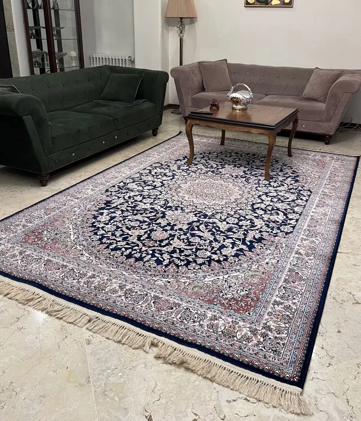 دو تخته فرش ۶ متری کاشان طرح افشان|فرش|تهران, سردارجنگل|دیوار