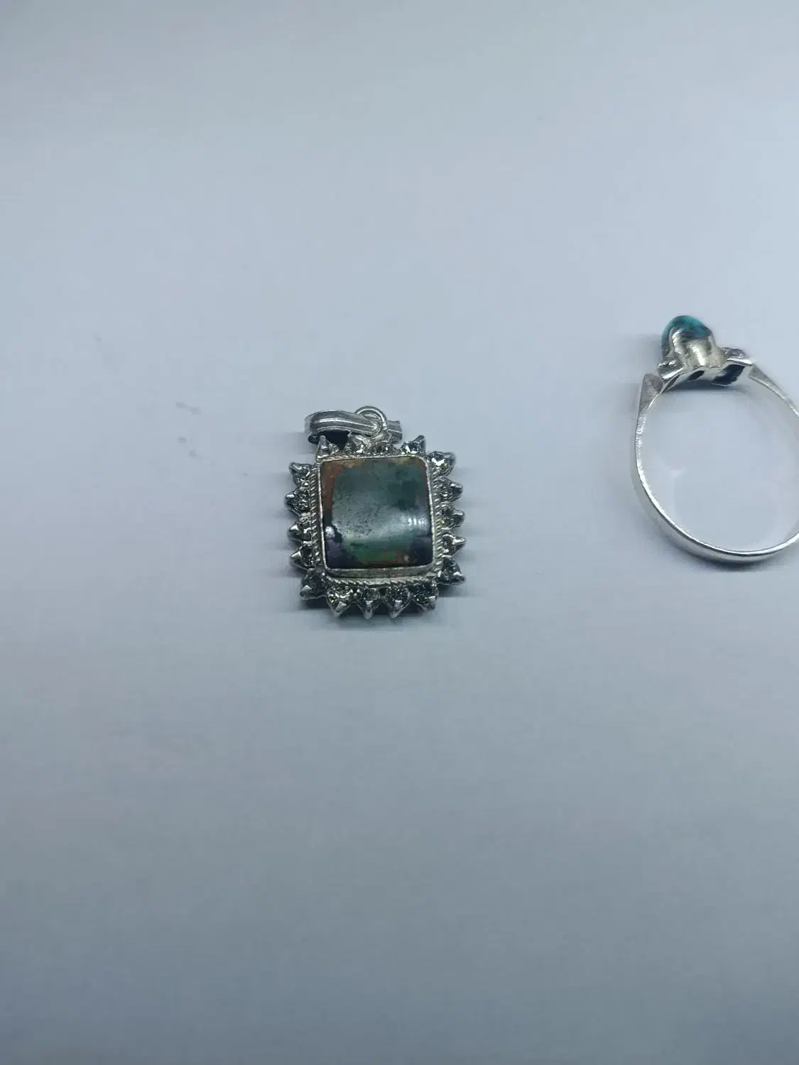 گردنبند  نقره فیروزه  925 مناسب روز مادر|جواهرات|کرمانشاه, |دیوار