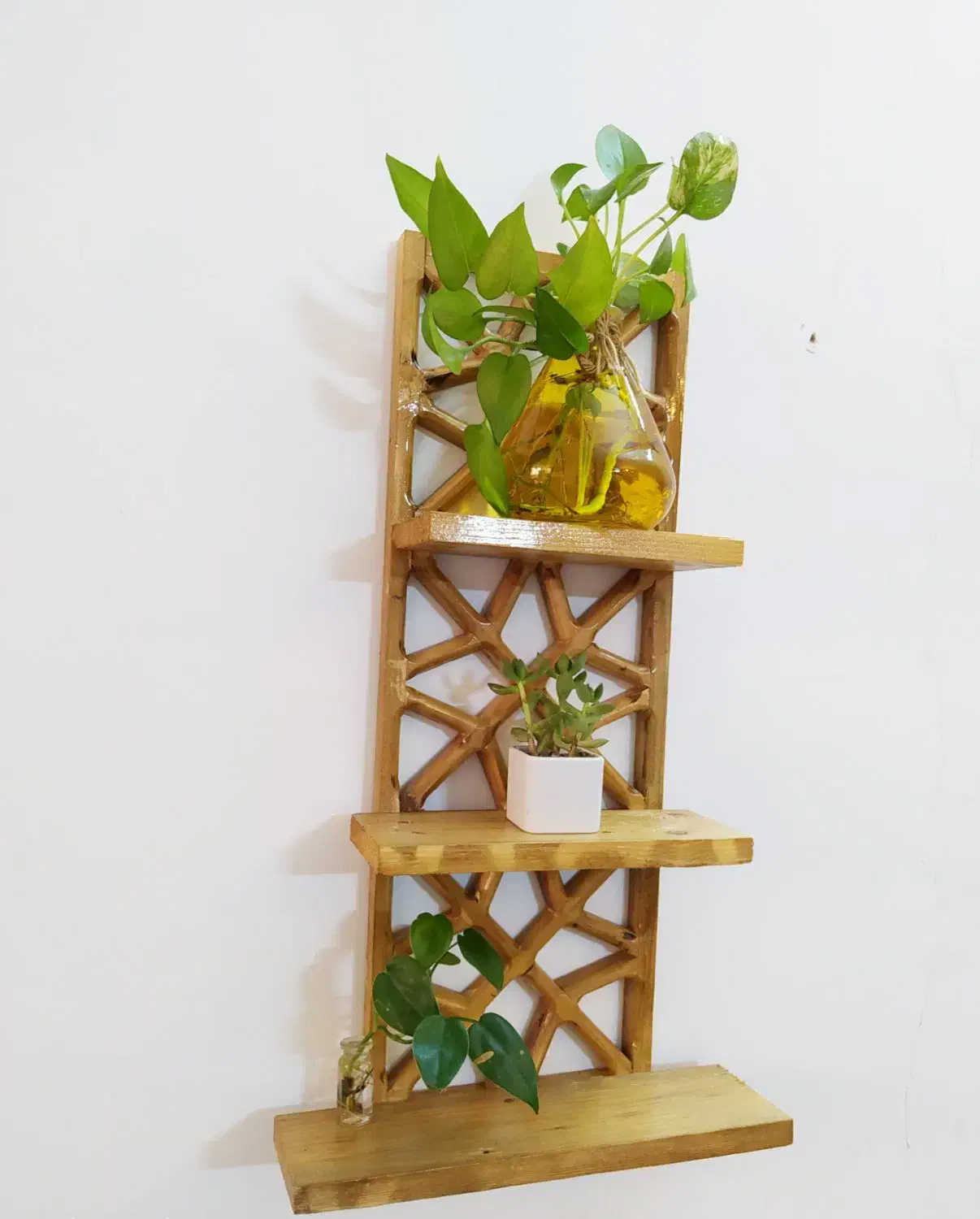 شلف چوبی 3طبقه|صنایع دستی و سایر لوازم تزئینی|مشهد, هنرور|دیوار