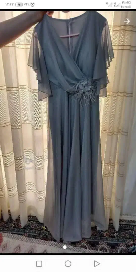 پیراهن مجلسی حریر شاین طوسی|لباس|نوشهر, |دیوار