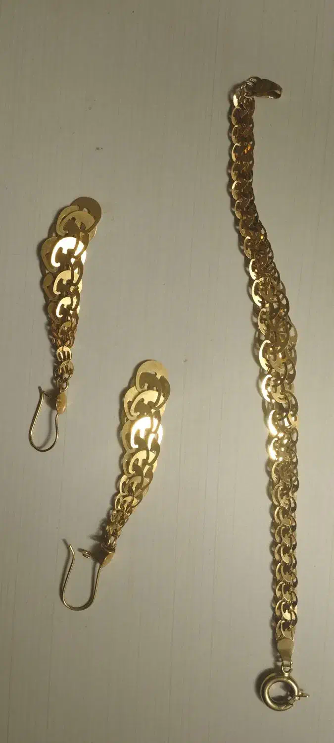 یک سرویس دستبند وگشواره ۷گرم|جواهرات|ابهر, |دیوار