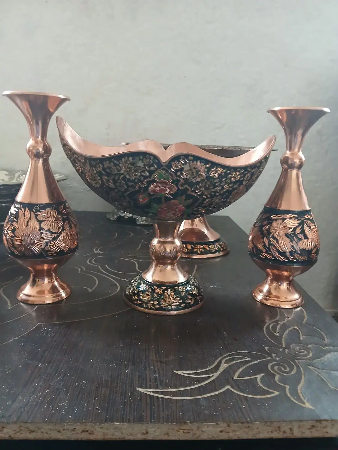 صنایع دست مس و فیروزه کاری خاتم|صنایع دستی و سایر لوازم تزئینی|آستانه اشرفیه, |دیوار