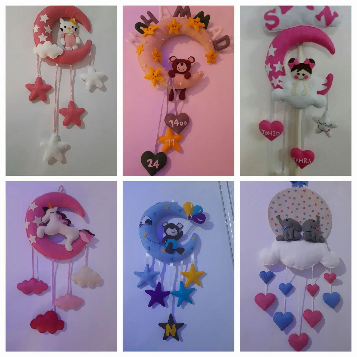 اویز های نمدی|صنایع دستی و سایر لوازم تزئینی|اردبیل, |دیوار