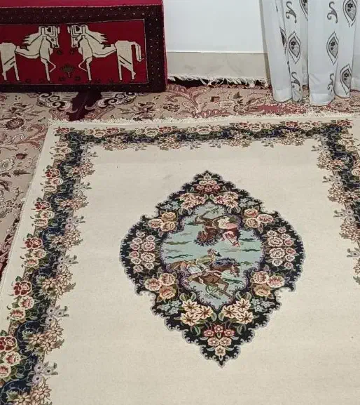 قالیچه لیلی مجنون دستباف قاینات...|گلیم، جاجیم، گبه|قائن, |دیوار