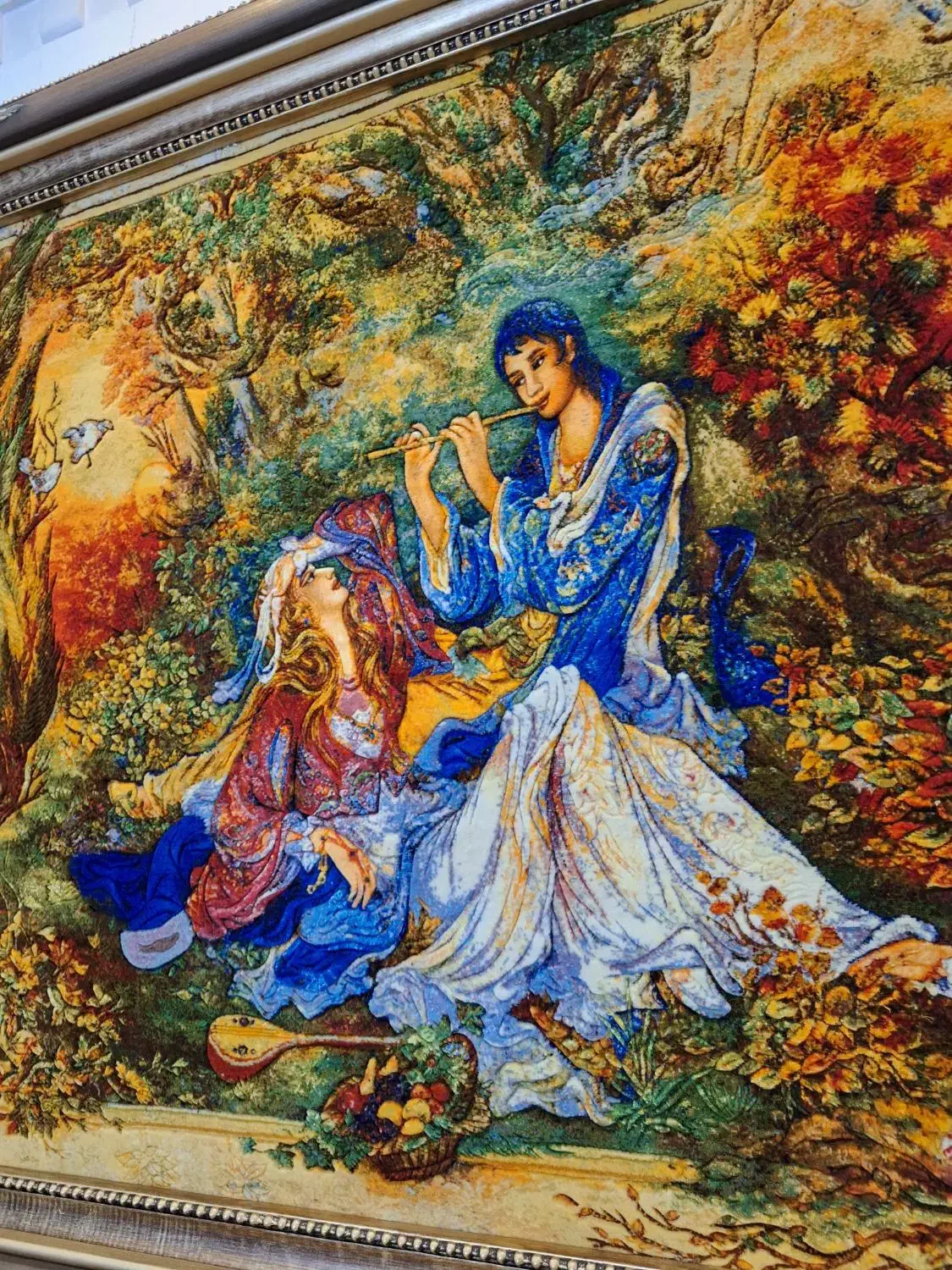 تابلو فرش دستبافت ابریشمی|تابلو فرش|ارومیه, |دیوار