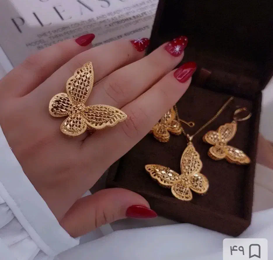 نیم ست پروانه ای با انگشتر بدلیجات|بدلیجات|تهران, منیریه|دیوار