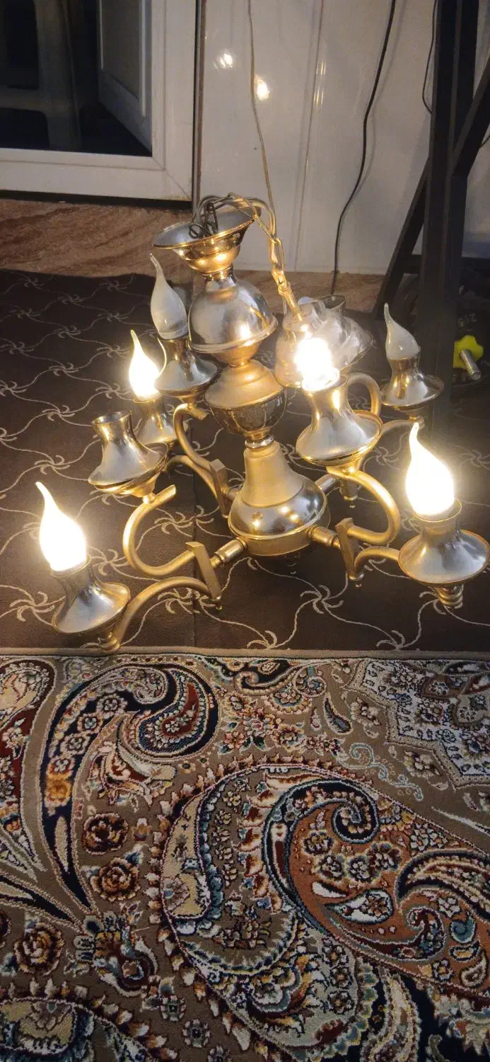 لوسترآبکاری طلاجنس برنج|لوستر و چراغ آویز|قم, شهرک فاطمیه|دیوار