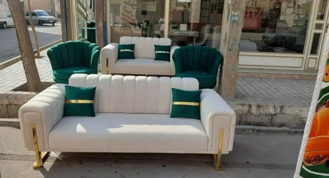 مبل مدل صدفی //رنگ و پارچه به دلخواه شما|مبلمان خانگی و میز عسلی|تبریز, |دیوار