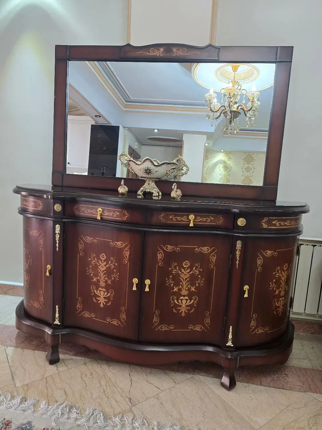 کنسول و آیینه چوبی|بوفه، ویترین، کنسول|تهران, سازمان آب|دیوار