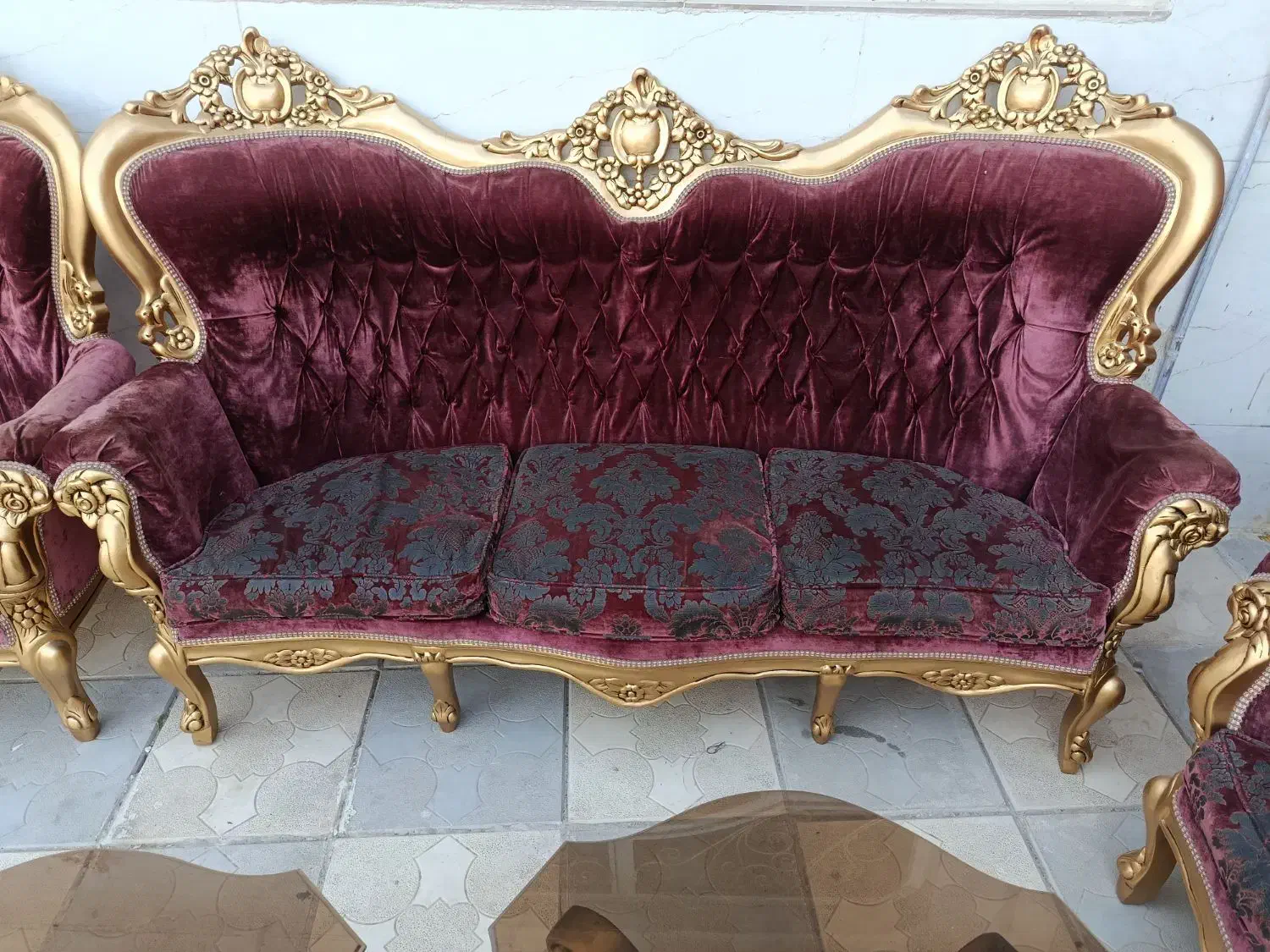 مبلمان سلطنتی 7 نفره فقط 6/500|مبلمان خانگی و میز عسلی|نیشابور, فردوسی جنوبی|دیوار